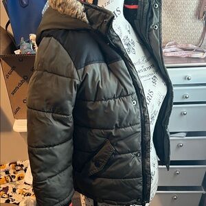 Kids Green Puffer Jacket